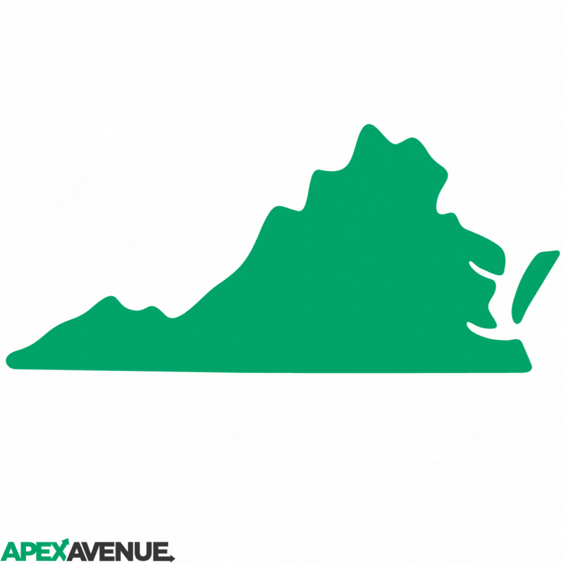 virginia animated map with pins dropping