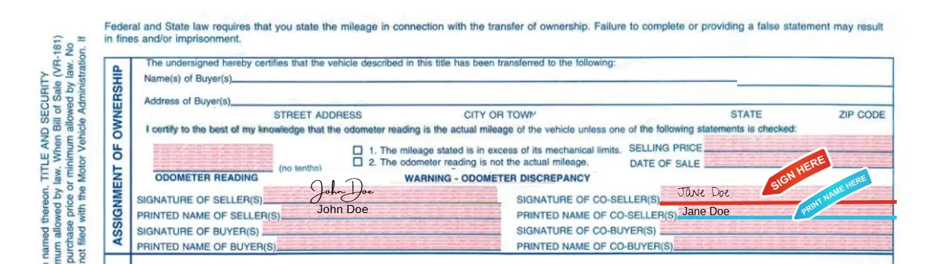 additional owners name and signature on maryland title